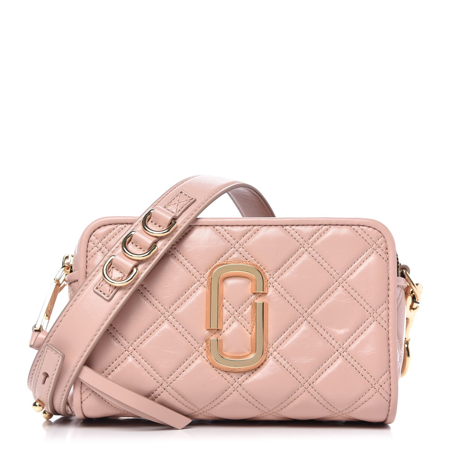 Calfskin Quilted The Softshot 21 Bag Nude