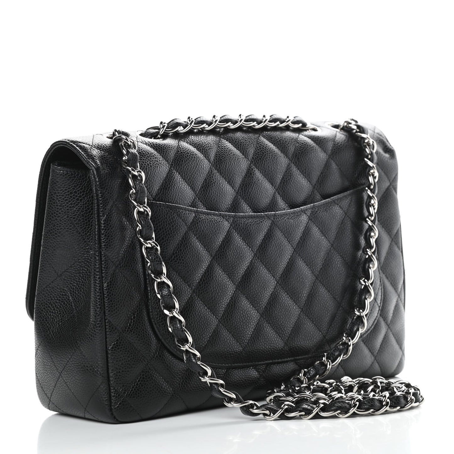 Caviar Quilted Jumbo Single Flap Black
