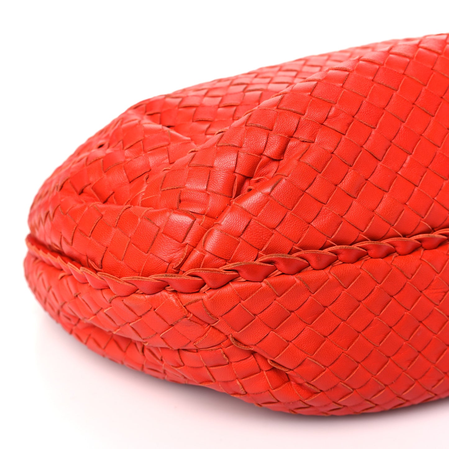 Nappa Intrecciato Medium Belly Veneta Hobo Orange