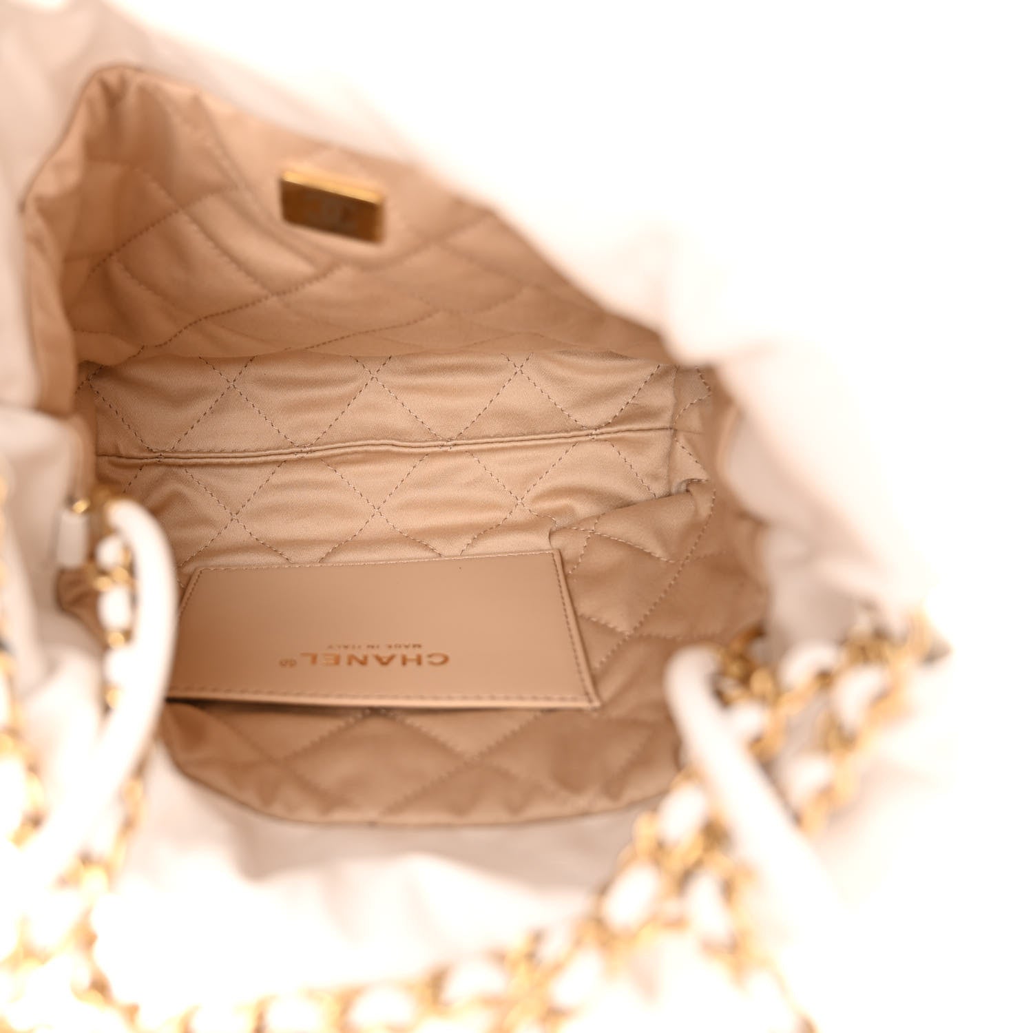 Chanel Shiny Calfskin Quilted Mini Chanel 22 White 5 of 10