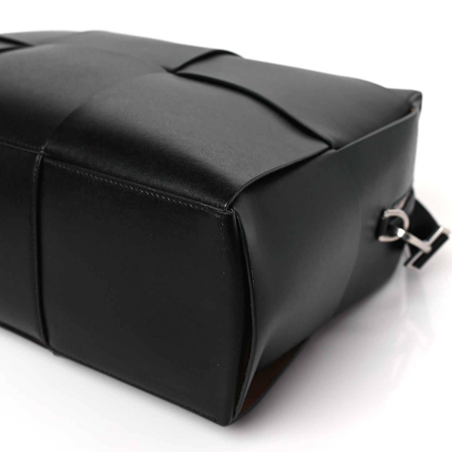 Calfskin Maxi Intrecciato Arco Briefcase Black