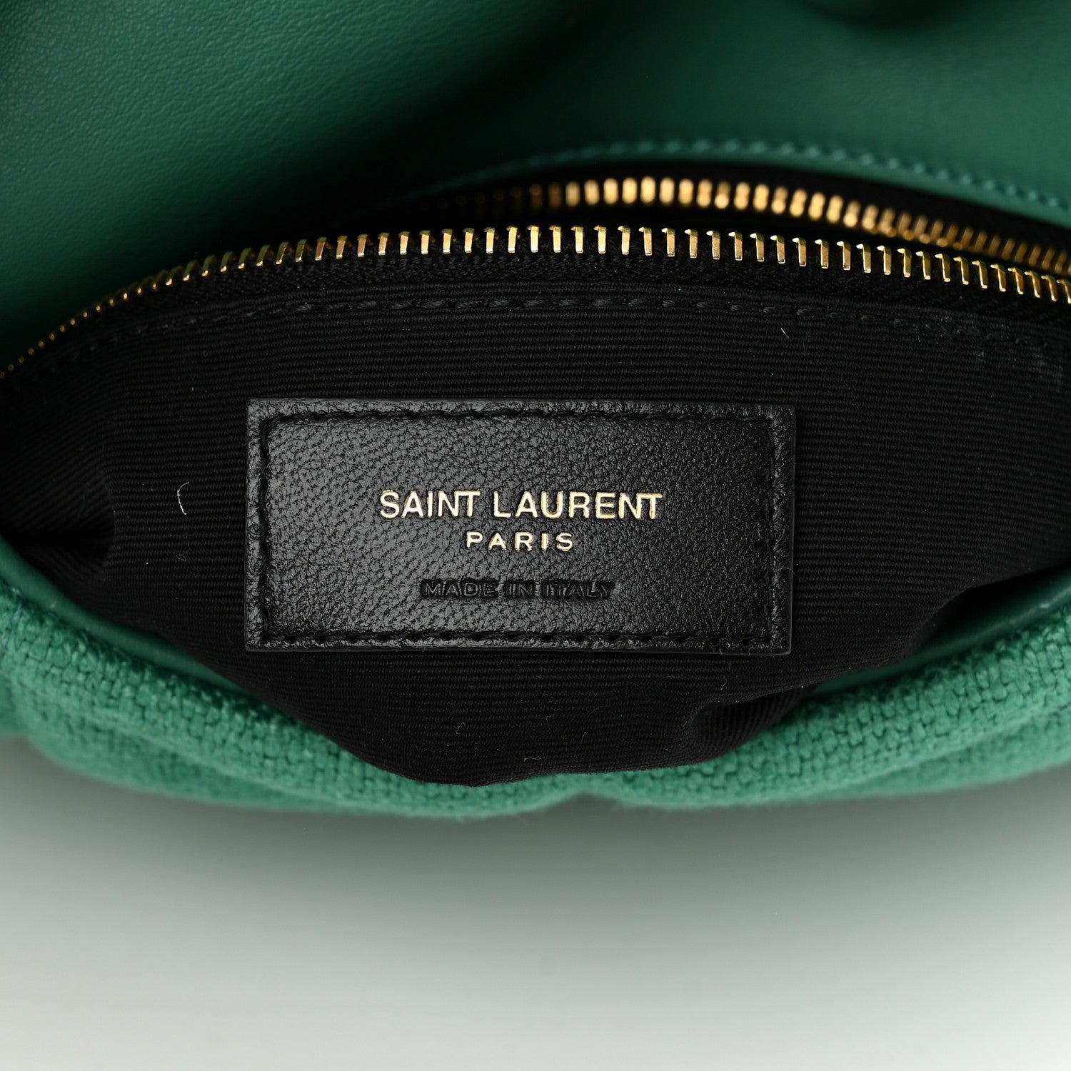 Saint Laurent Canvas Quilted Toy Loulou Puffer Monogram Chain Satchel Basil 5 of 11
