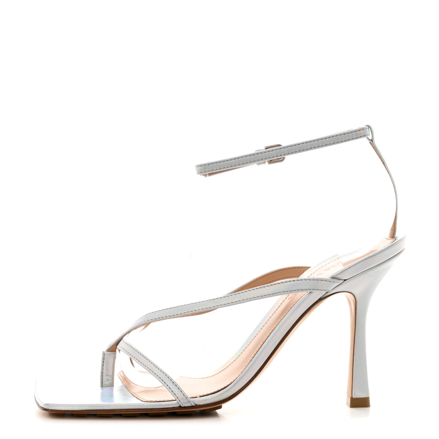 Bottega Veneta Laser Nappa Stretch Multi Strap 90mm Sandals 37.5 Moon Drop 1 of 7