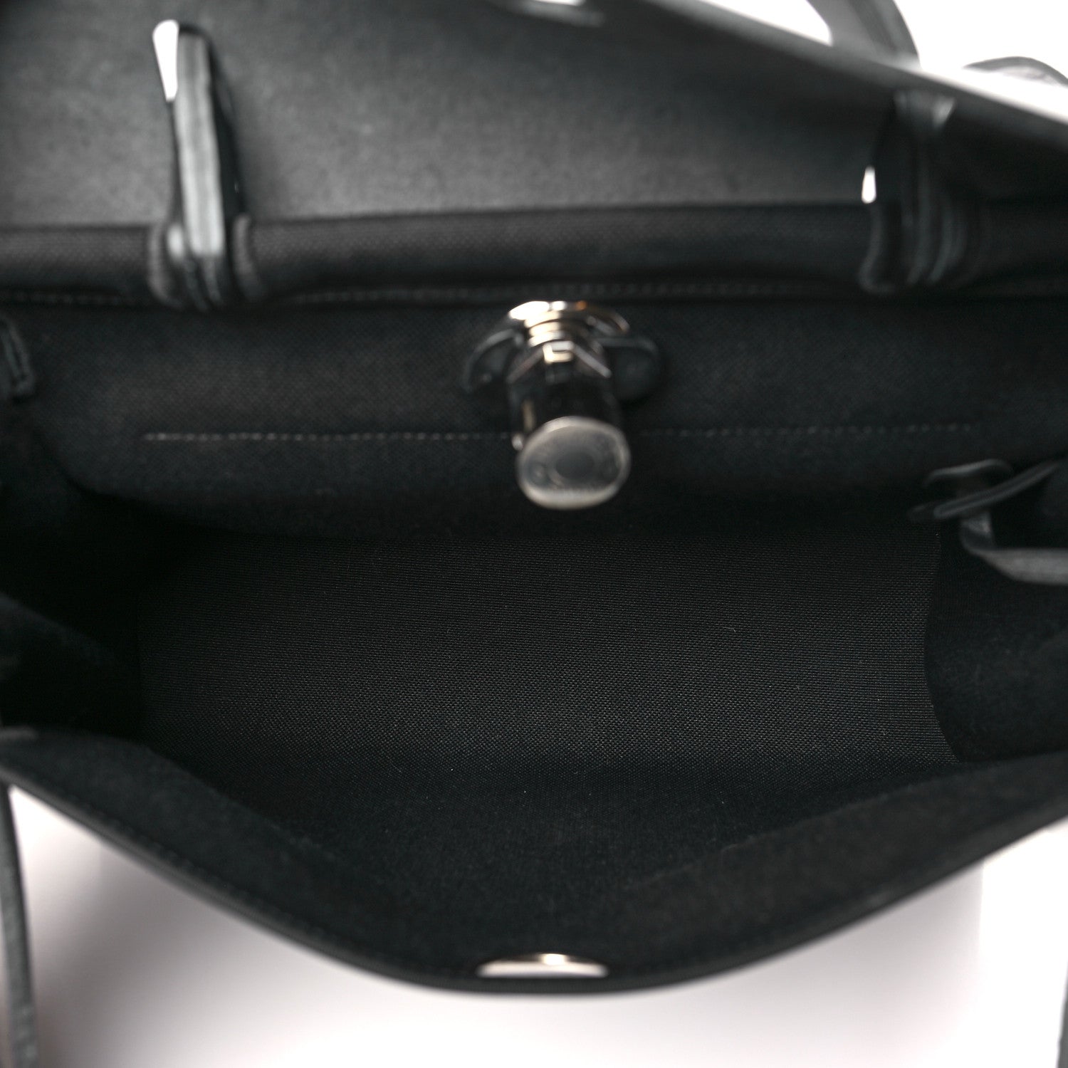 Hermes Military Toile Vache Hunter Herbag Zip PM 31 Black 6 of 11