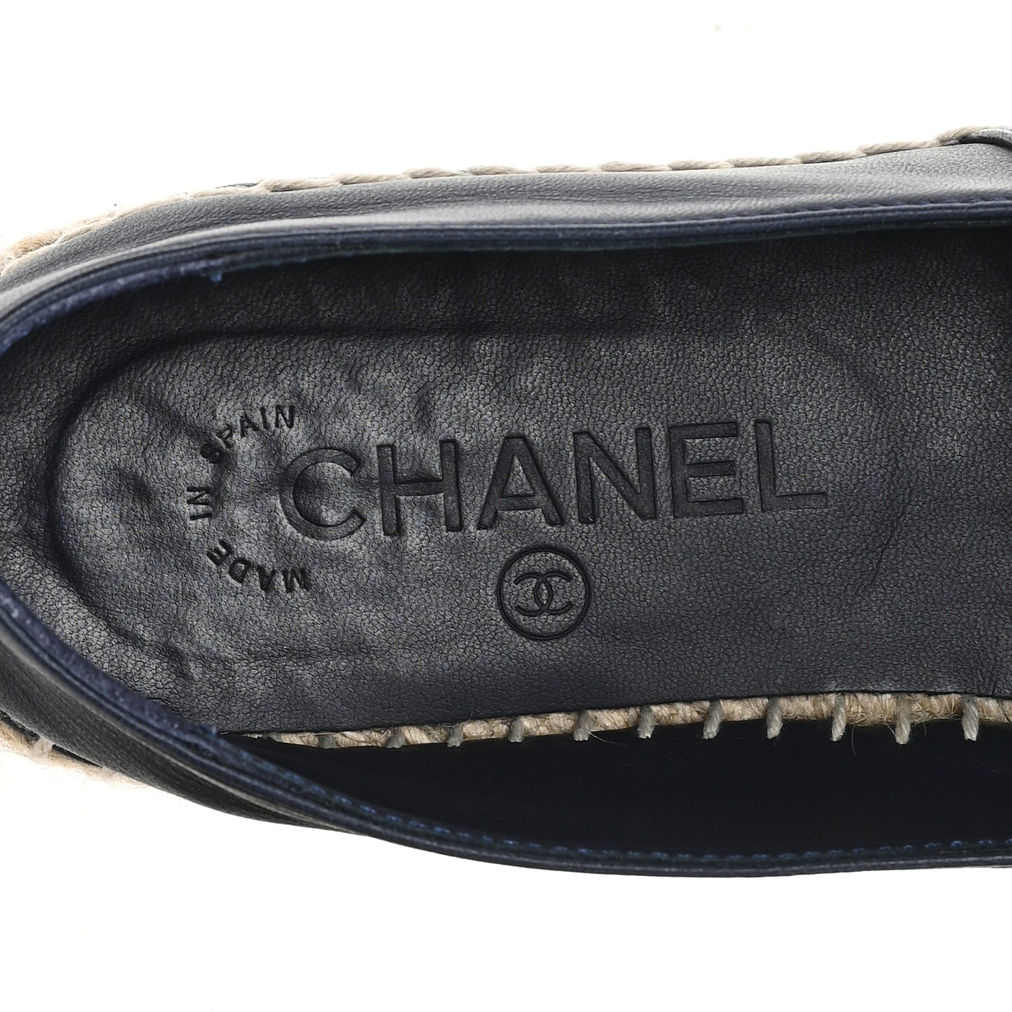 Lambskin CC Espadrilles 37 Navy Blue Gray
