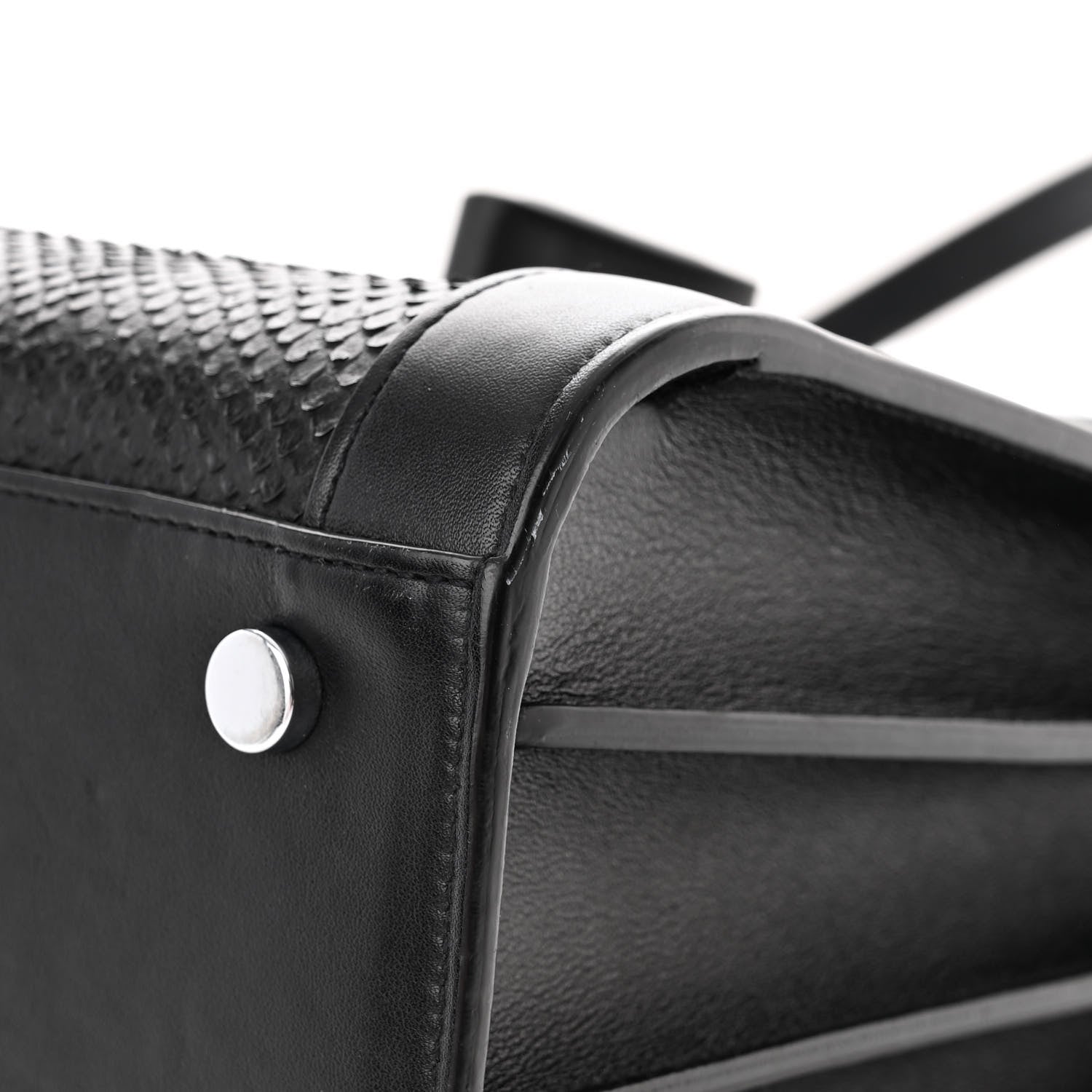 Saint Laurent Python Calfskin Embossed Small Sac de Jour Black 14 of 17