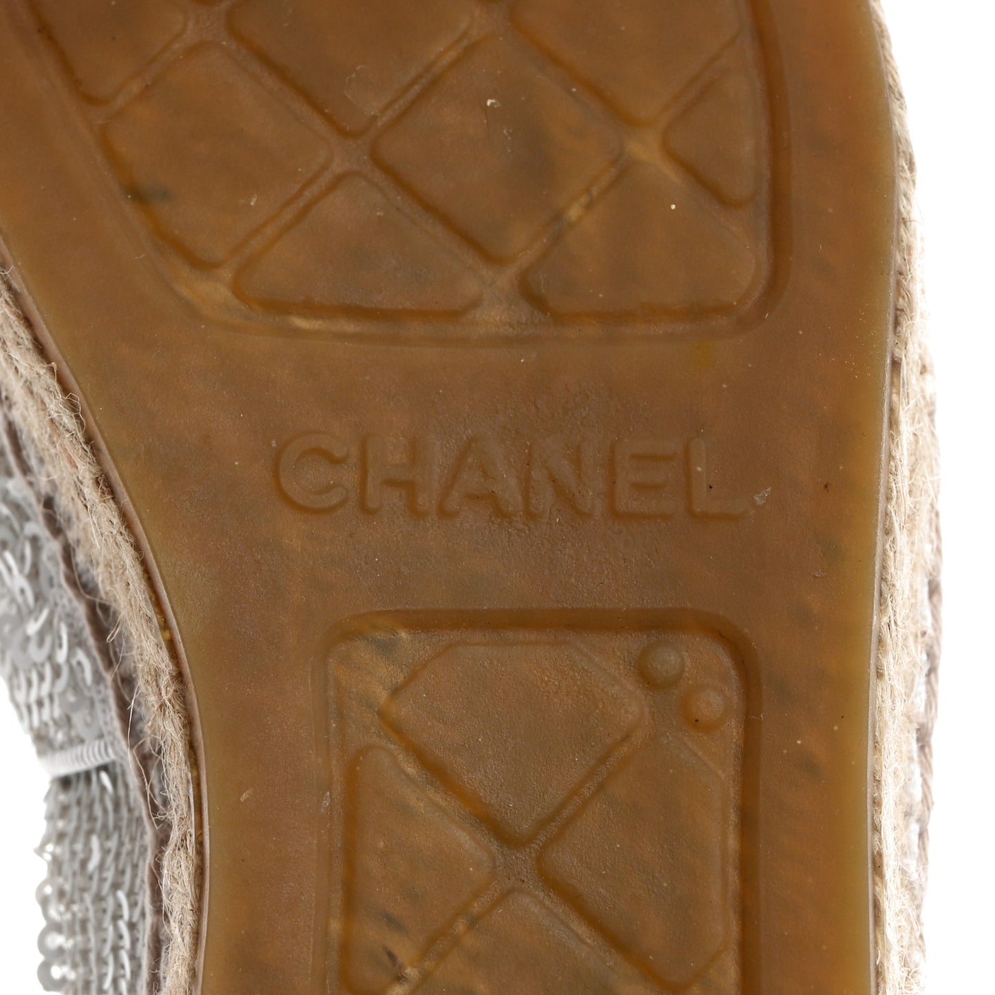 Patent Sequin CC Espadrilles 36 White