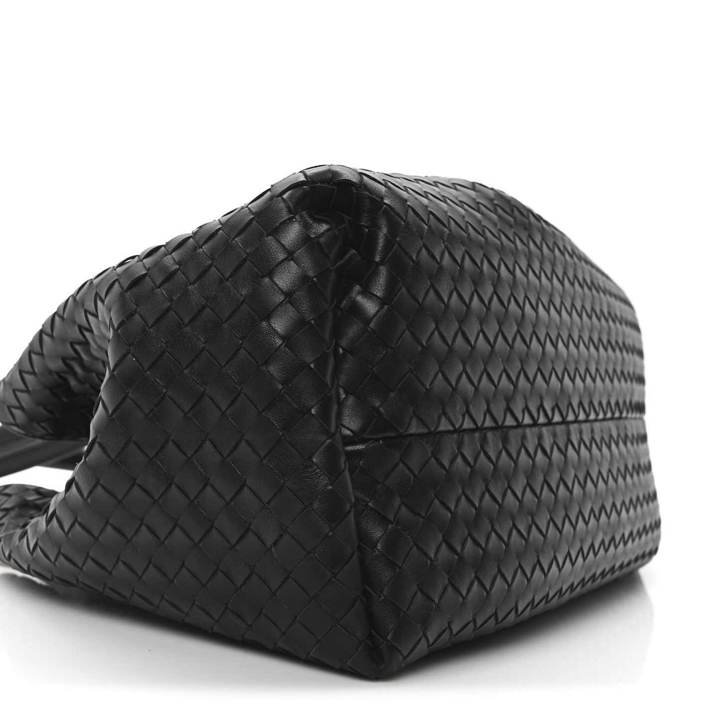 Calfskin Intrecciato Pinacoteca Reversible Tote Black Fondant