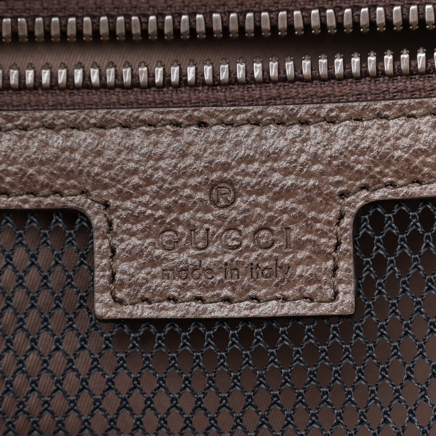 Gucci GG Supreme Monogram Textured Dollar Web Savoy Travel Shoe Bag Beige Ebony New Acero 6 of 10