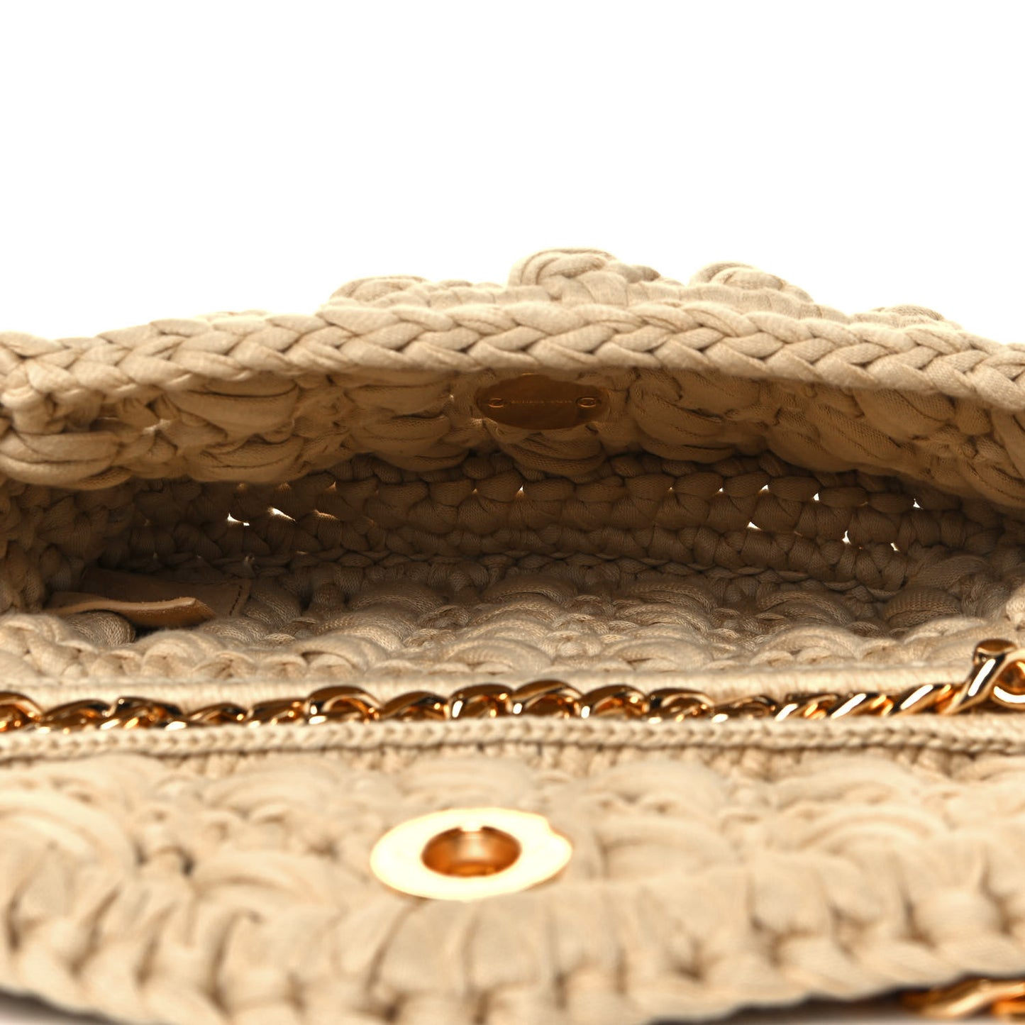 Jersey Crochet Shoulder Bag Cane Sugar