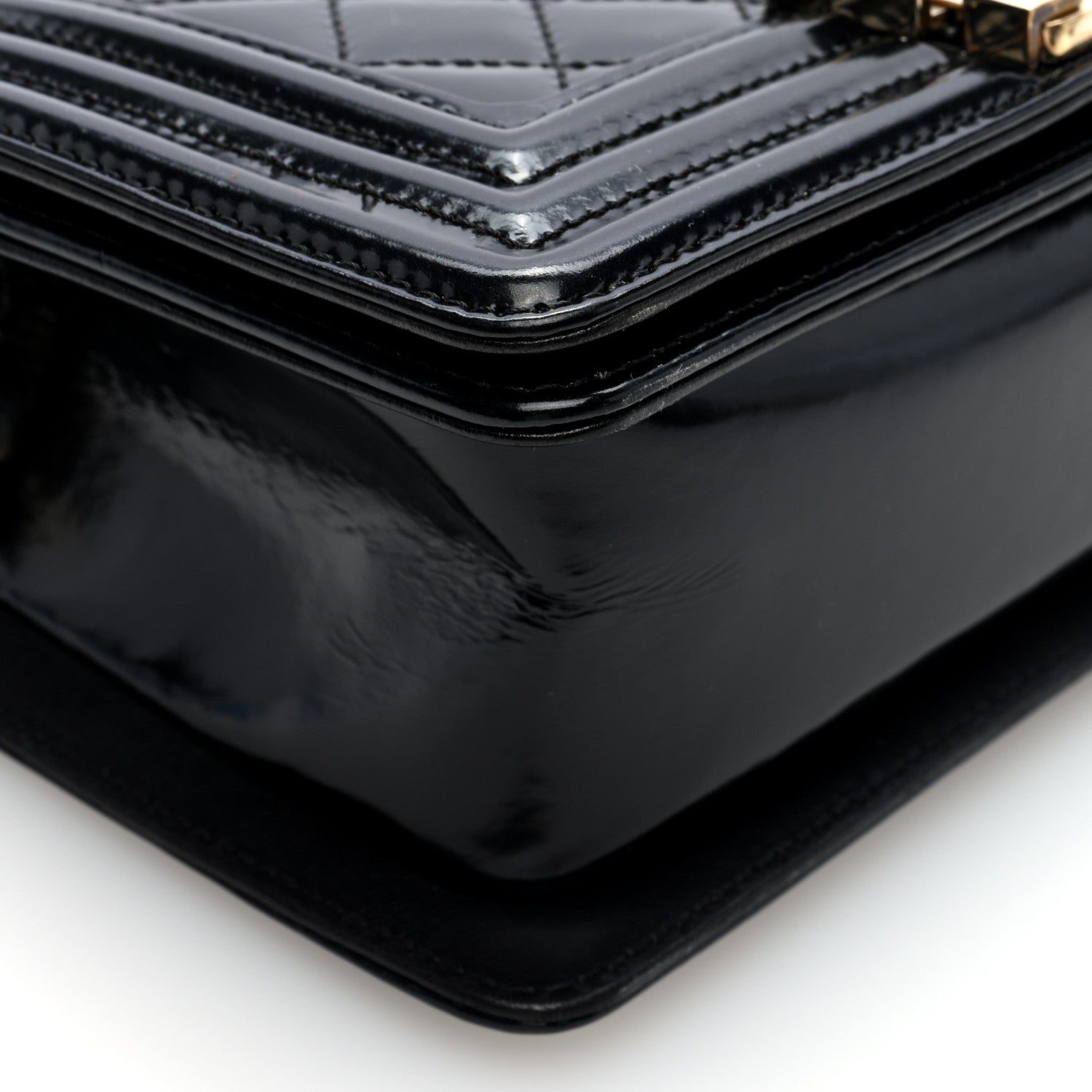 Chanel Iridescent Glazed Calfskin Quilted Small Boy Flap Black 9 of 10
