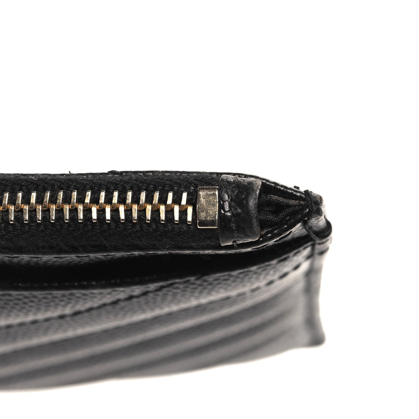 Grain De Poudre Chevron Monogram Bill Pouch Black