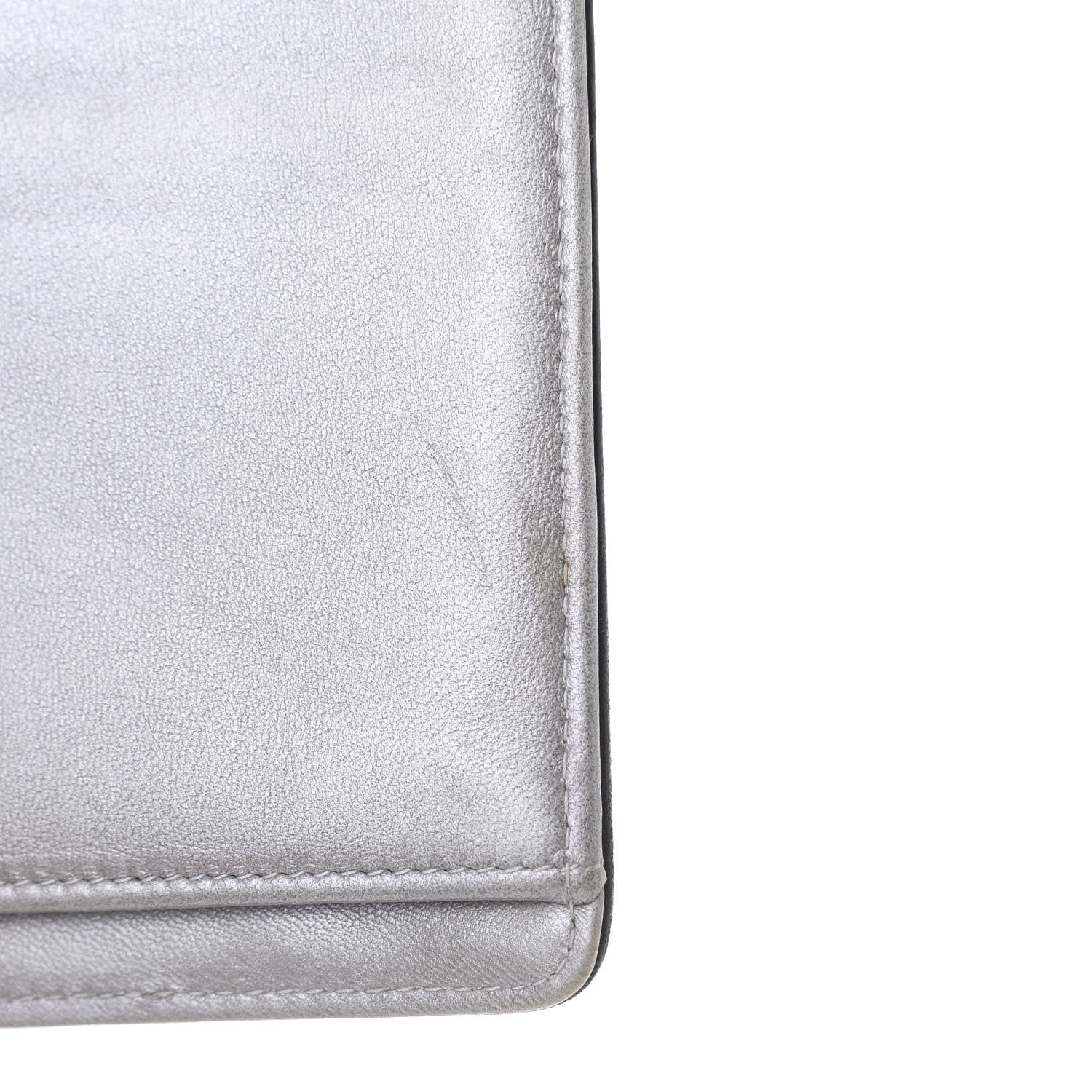 Chanel Lambskin Camellia Embossed Yen Wallet Black 9 of 11