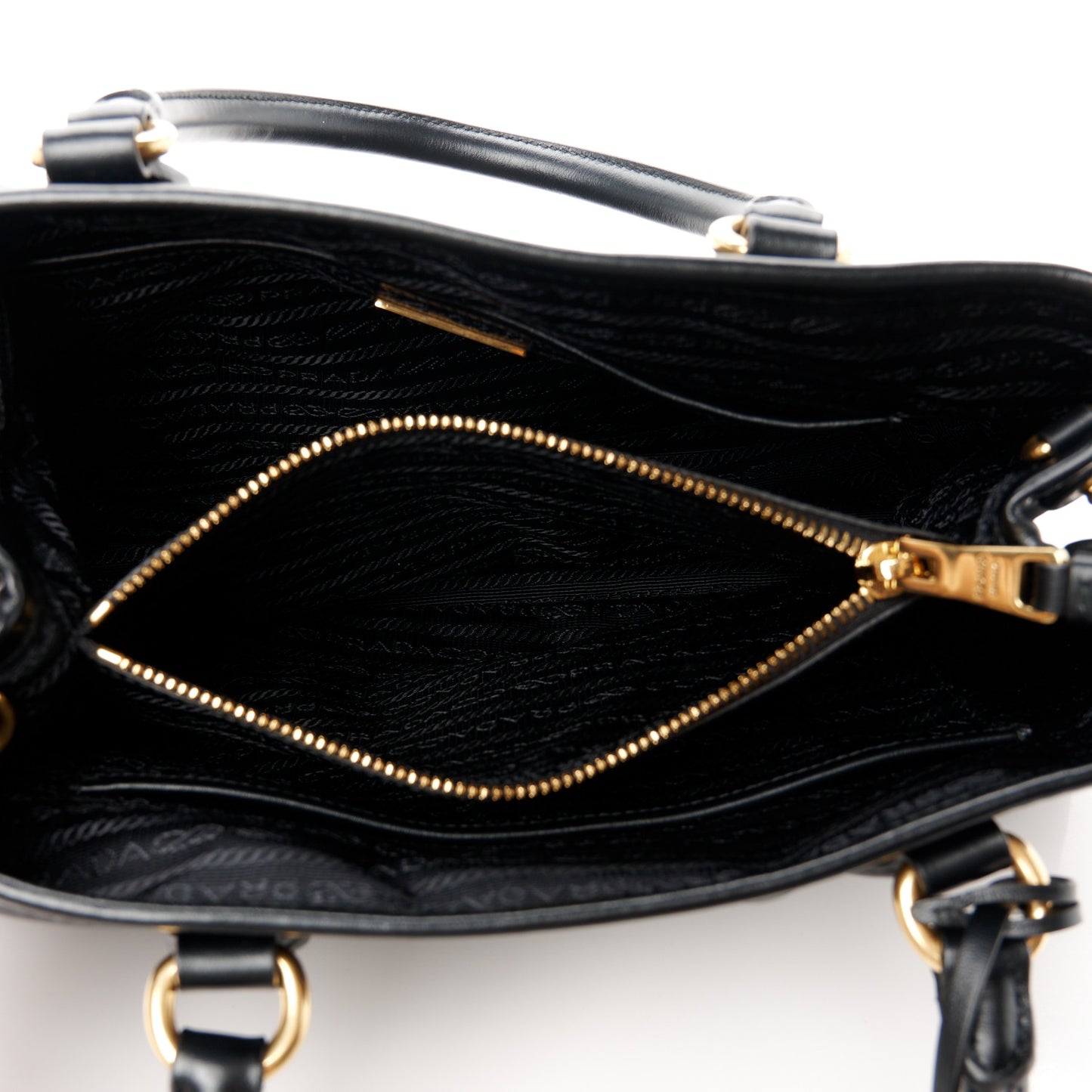 Tessuto Nylon Soft Calf Small Tote Black