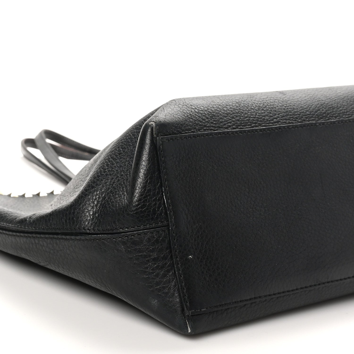 Valentino Garavani Grained Calfskin Rockstud Shoulder Tote Black 8 of 11