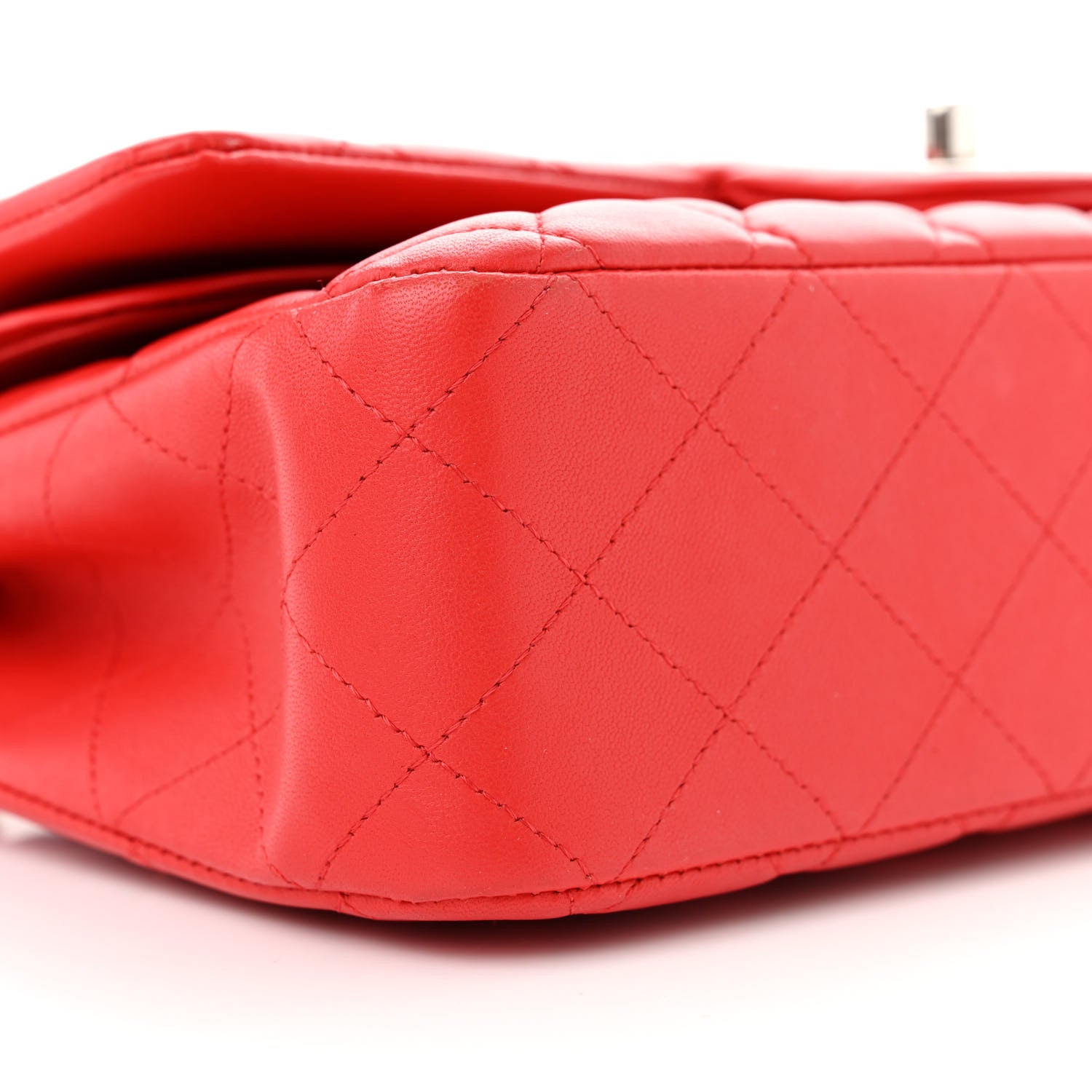 Chanel Lambskin Quilted Medium Double Flap Red 9 of 12