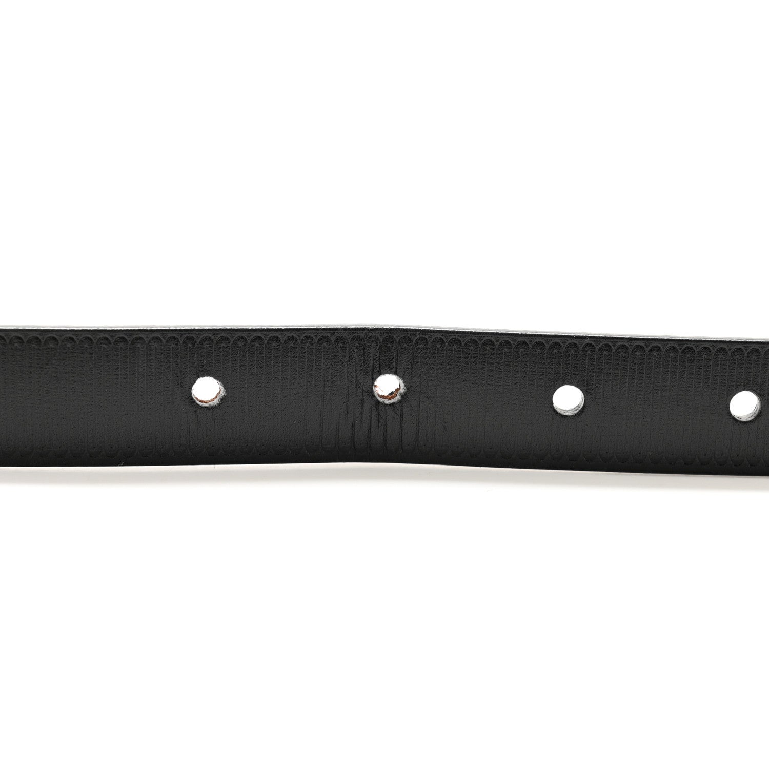 Louis Vuitton Calfskin Embossed LV Initiales 20mm Belt 75 30 Black 8 of 9