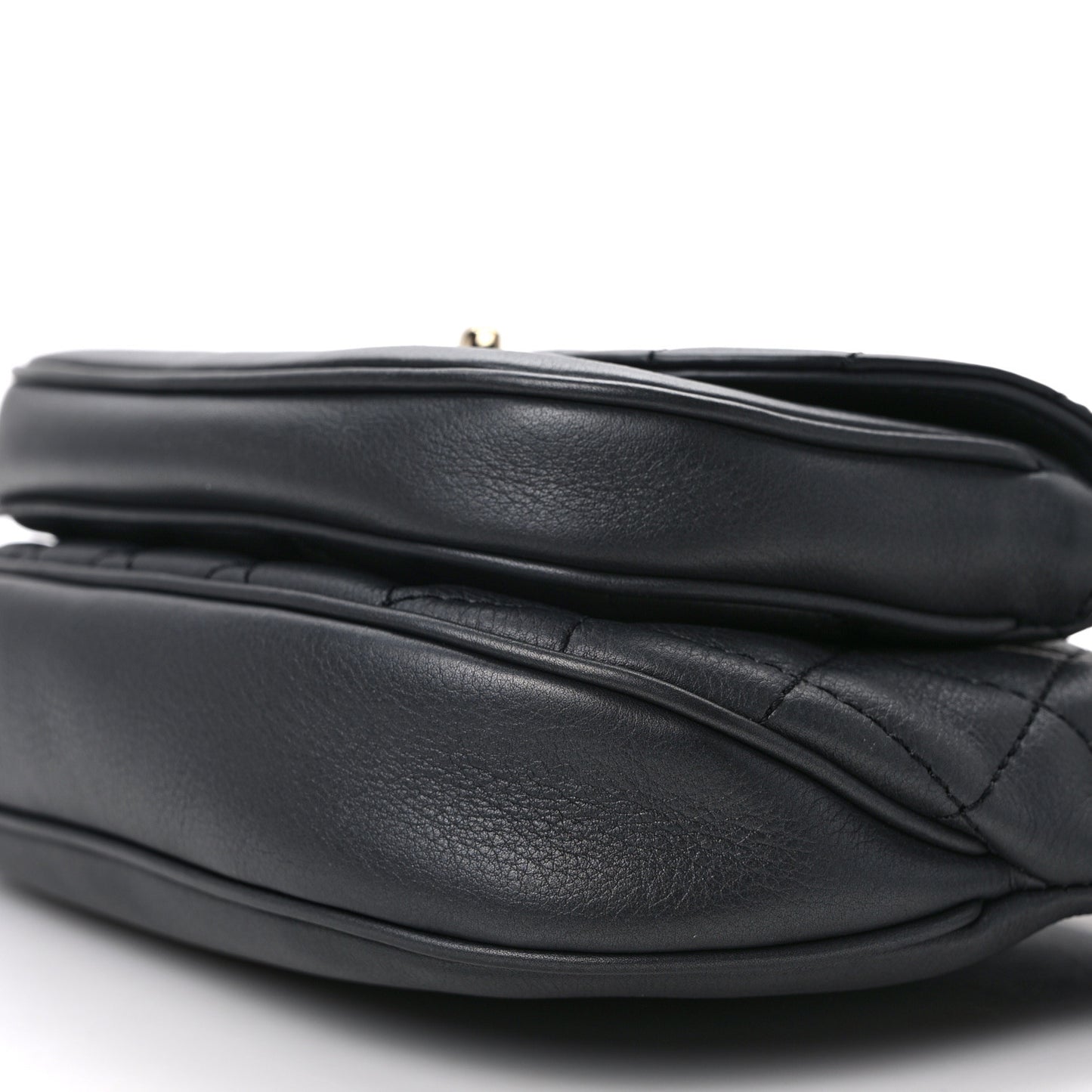 Calfskin Quilted Waist Bag Black