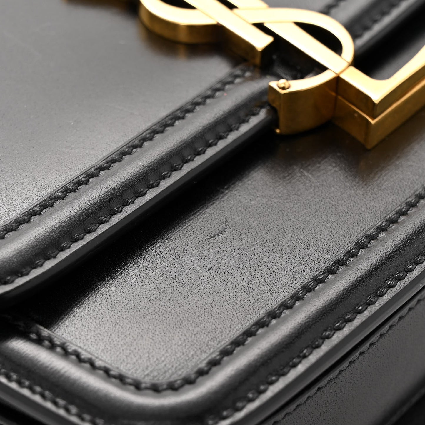 Smooth Calfskin Small Solferino Satchel Black