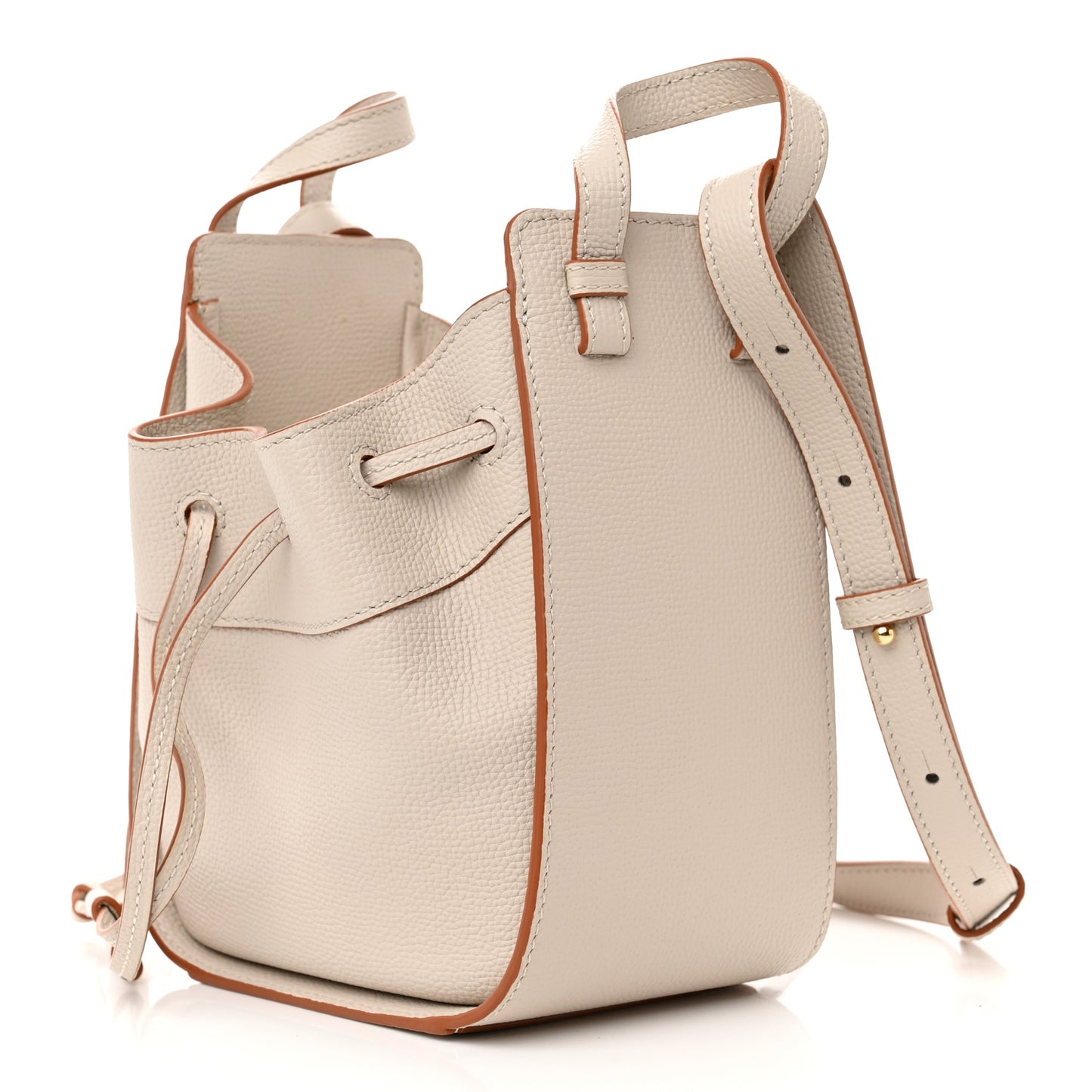 Pebble Grain Calfskin Mini Hammock Shoulder Bag Light Ghost