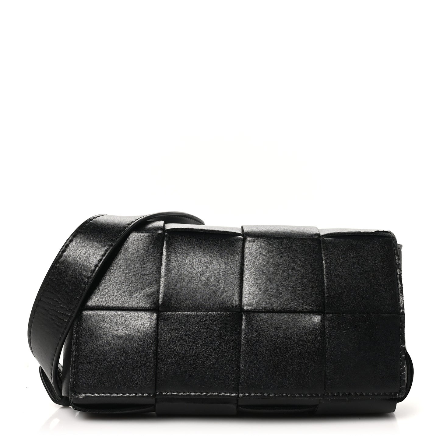 Nappa Maxi Intreccio The Belt Cassette Bag Black
