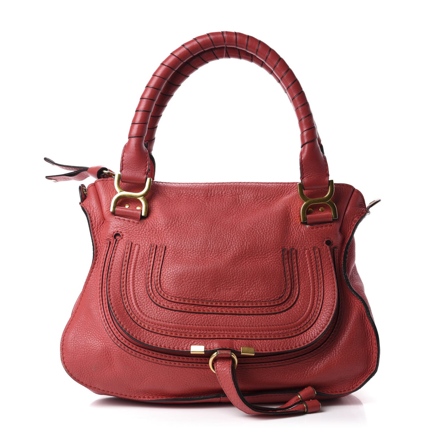 Calfskin Medium Marcie Satchel Red