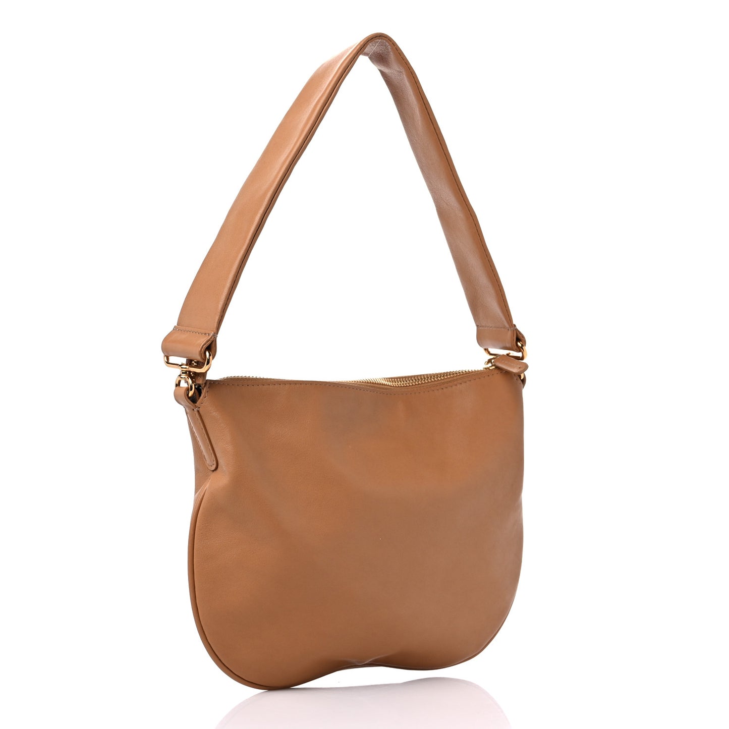 Calfskin Mini Swing Shoulder Bag Caramel