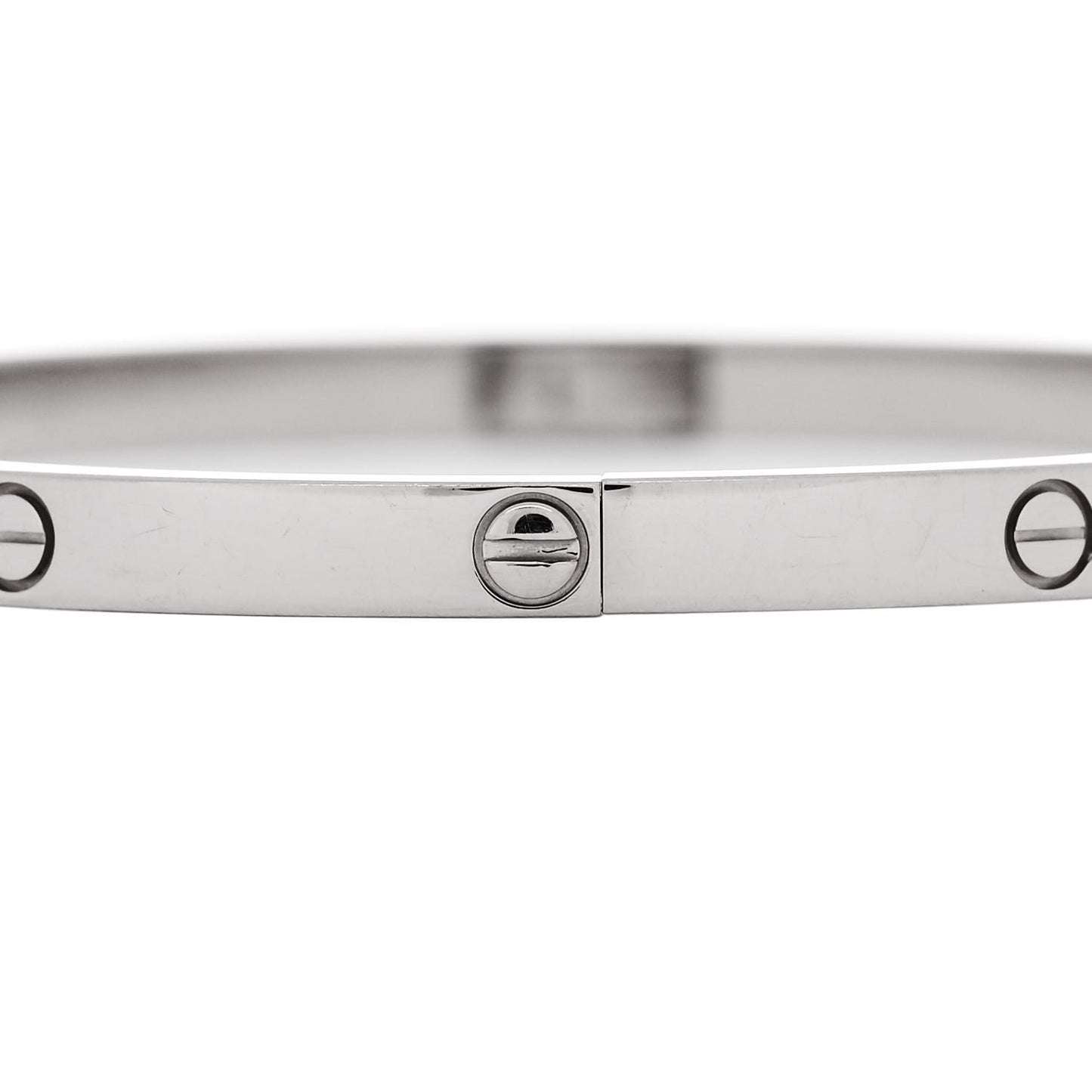 18K White Gold Small LOVE Bracelet 17