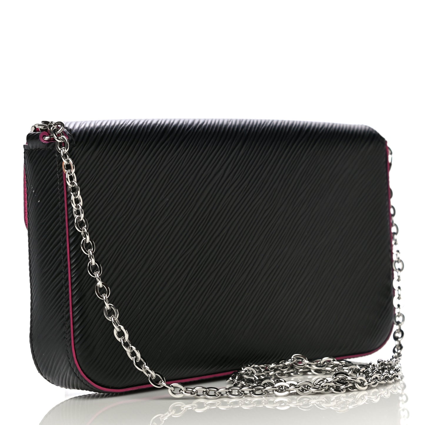 Epi Pochette Felicie Black Hot Pink