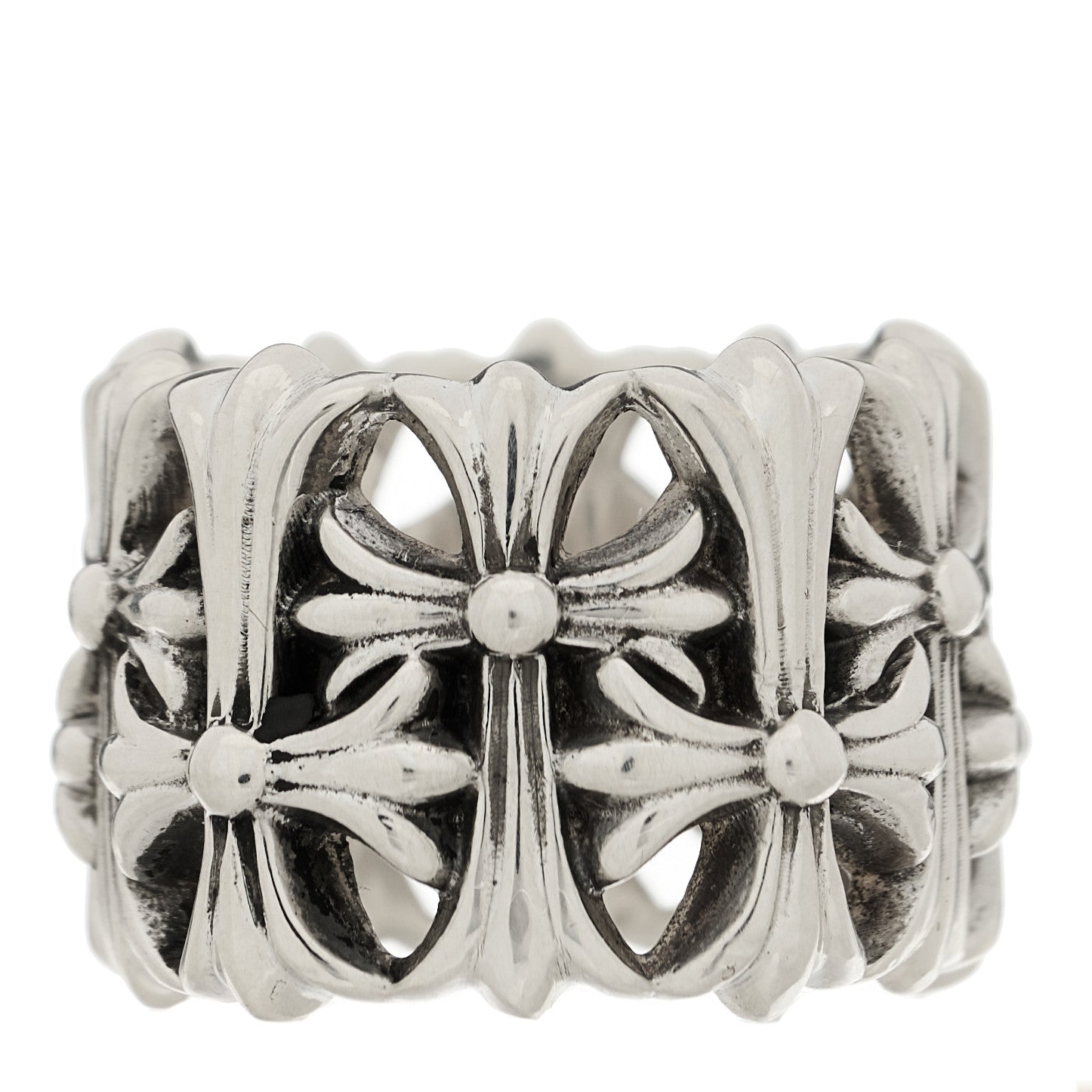 Chrome Hearts Sterling Silver Cemetery Cross Ring 54 7 1646950