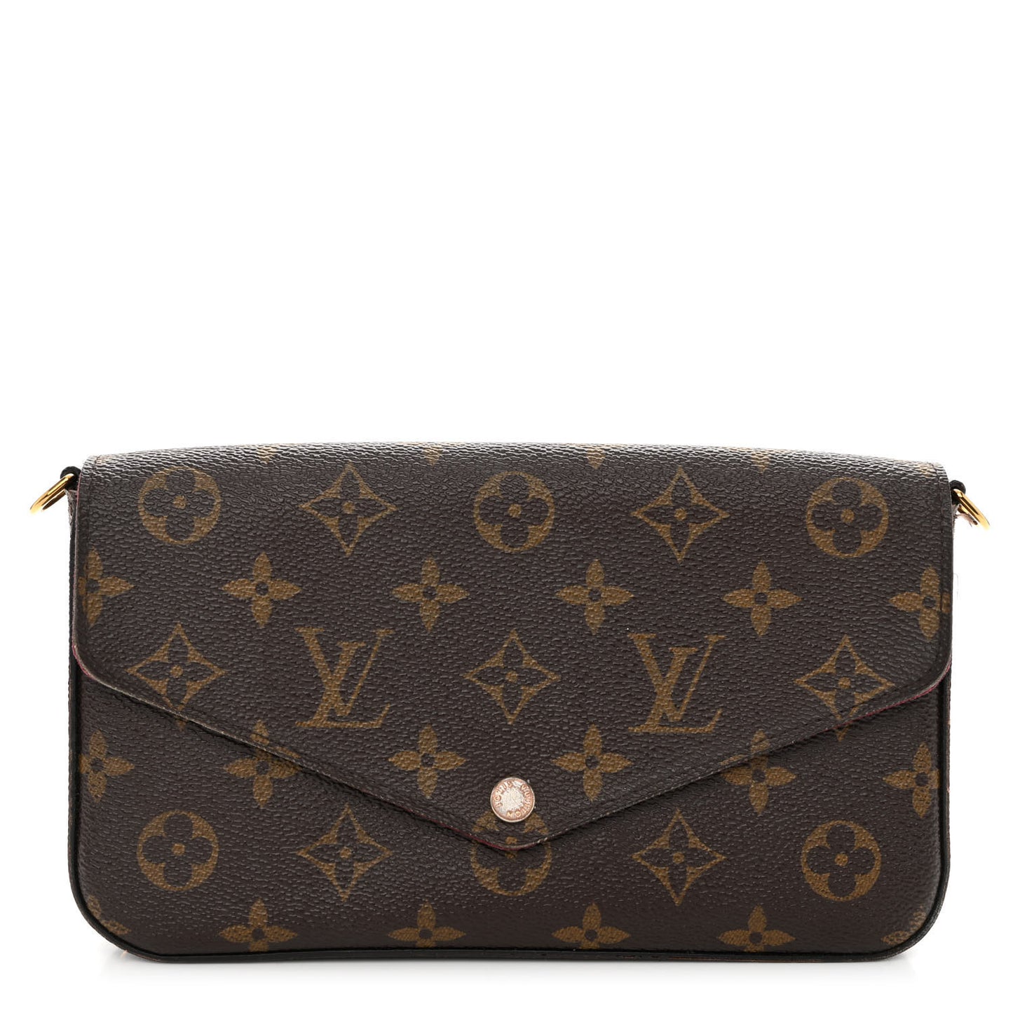 Monogram Pochette Felicie Chain Wallet Fuchsia