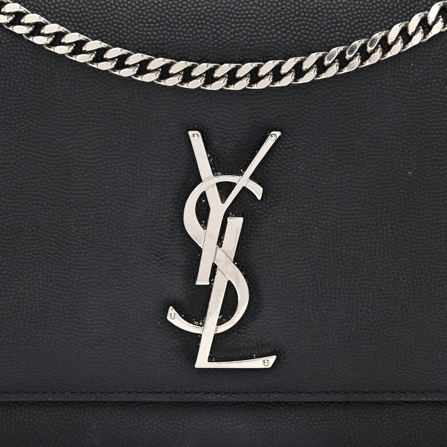 Grain De Poudre Medium Classic Monogram Kate Satchel Black