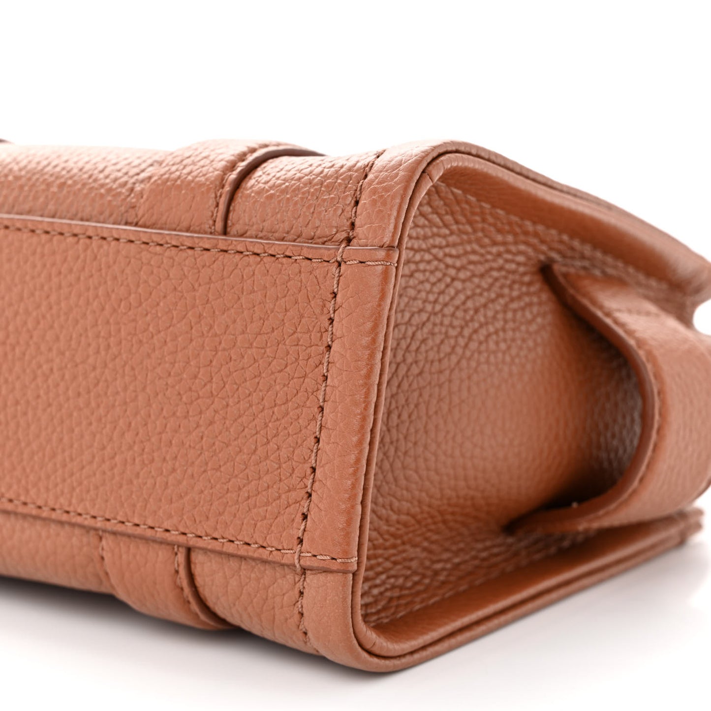 Grained Calfskin Micro The Tote Bag Argan Oil