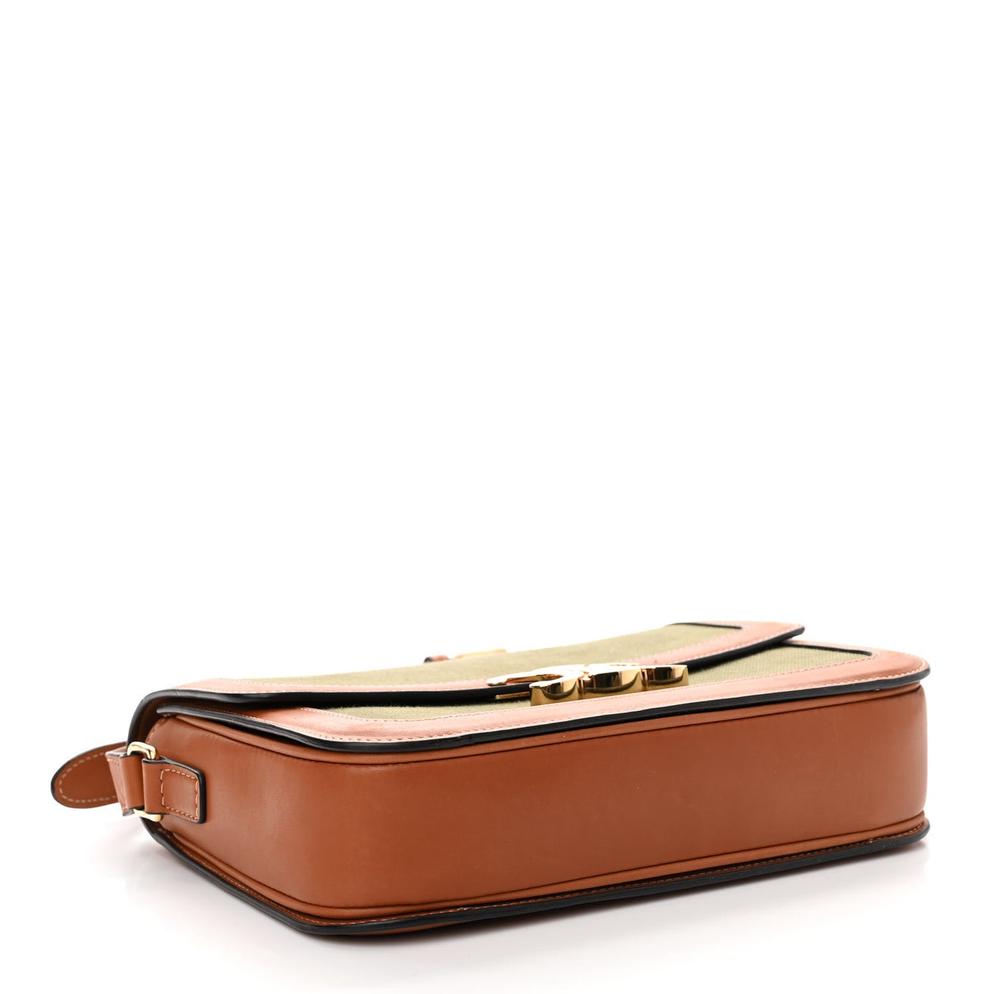 Textile Natural Calfskin Classique Triomphe Khaki Tan