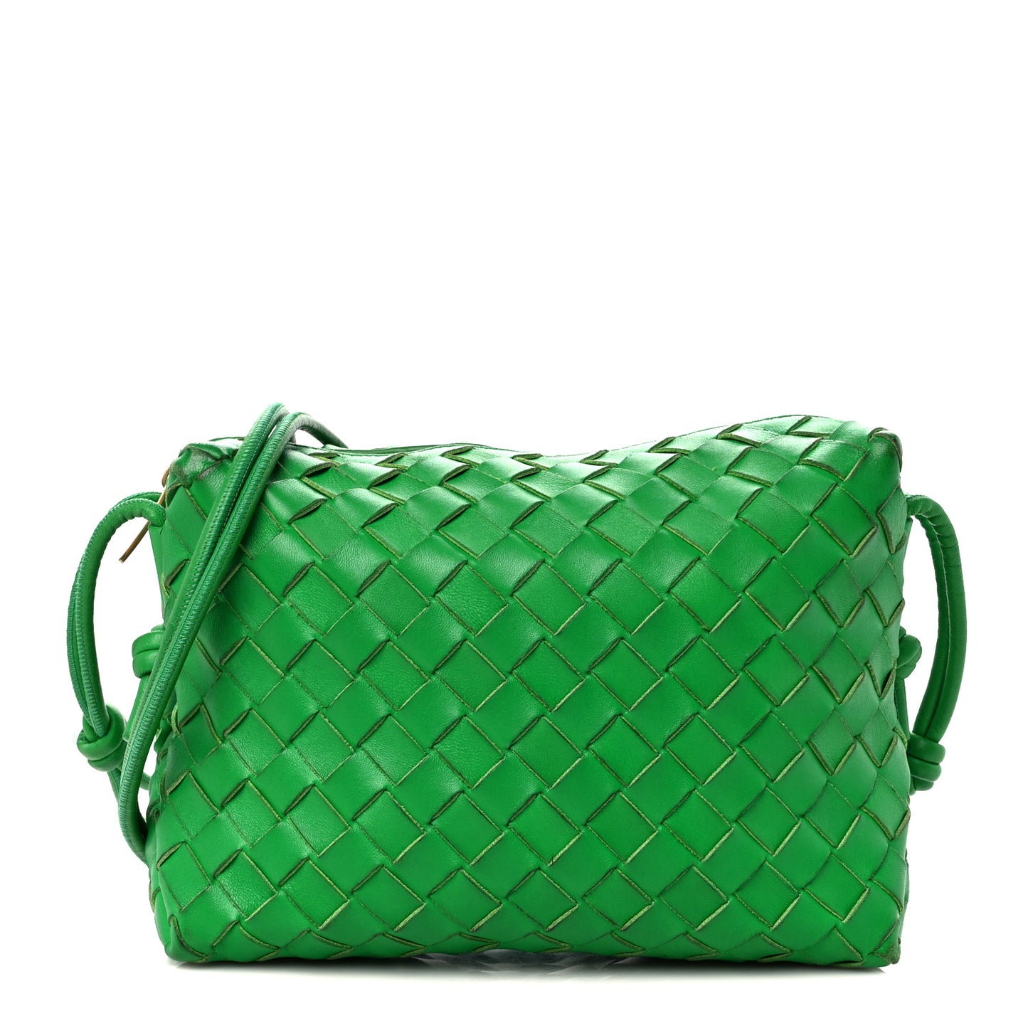 Nappa Intrecciato Small Loop Camera Bag Parakeet