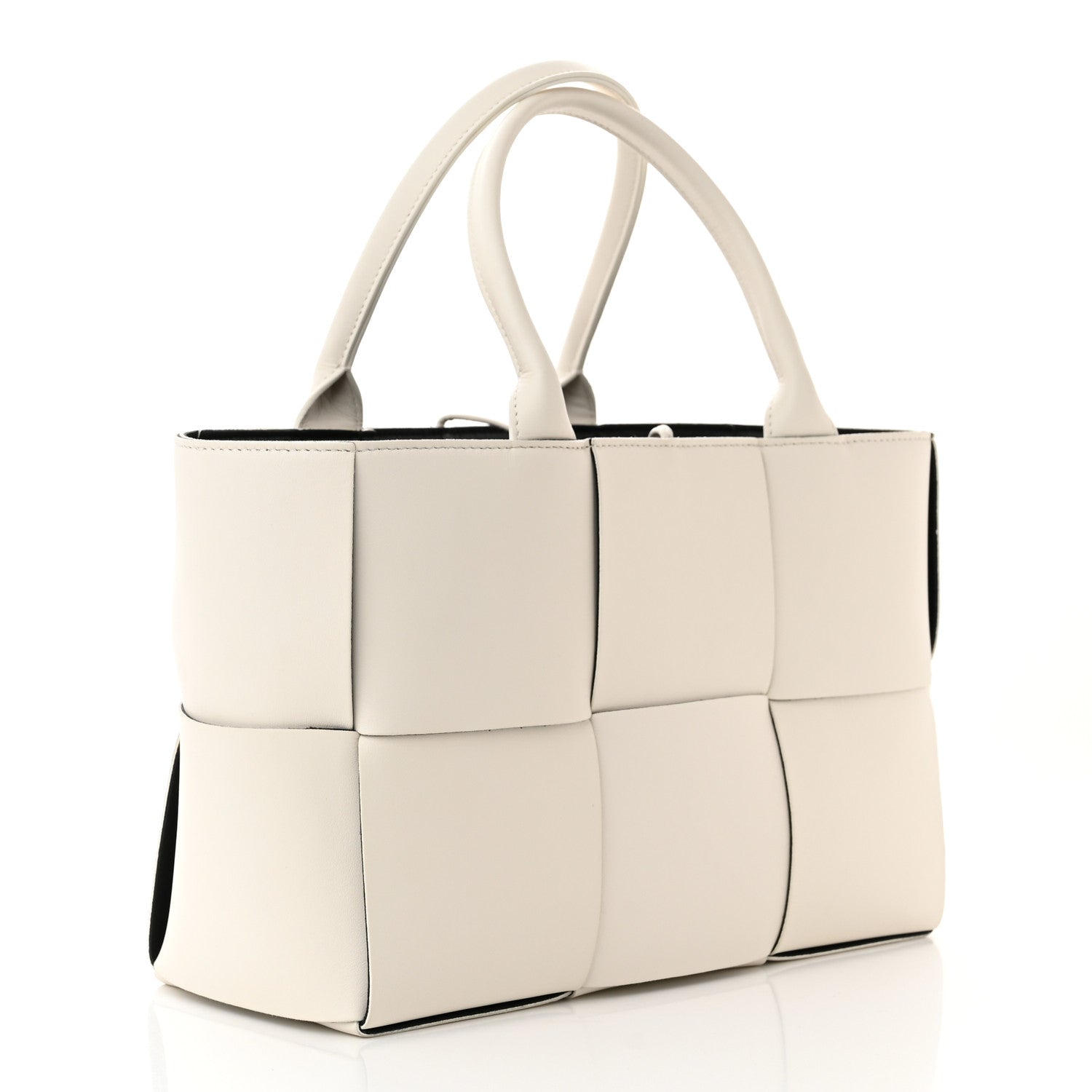 Bottega Veneta Nappa Maxi Intrecciato Medium Arco Tote Chalk Black 4 of 12