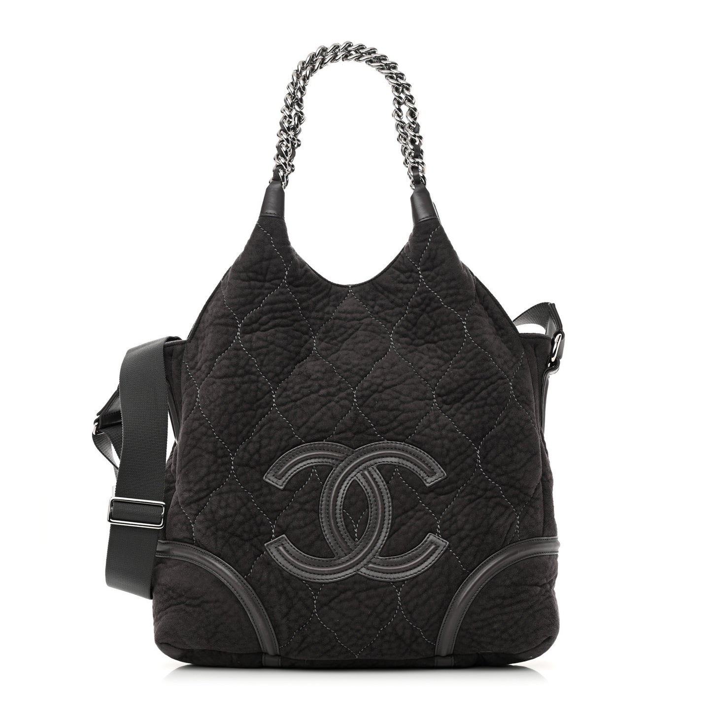 Microsuede Quilted Rodeo Drive Hobo Black