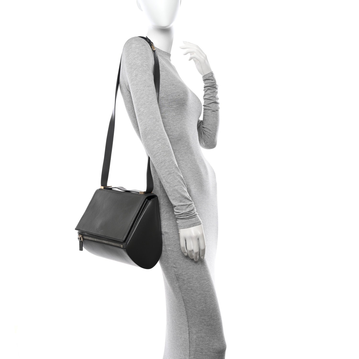 Givenchy Textured Calfskin Medium Pandora Box Crossbody Bag Black 2 of 13