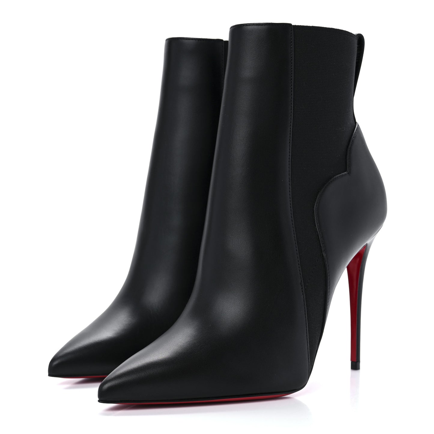 Calfskin Chelsea Chick 100 Stiletto Boots 38 Black