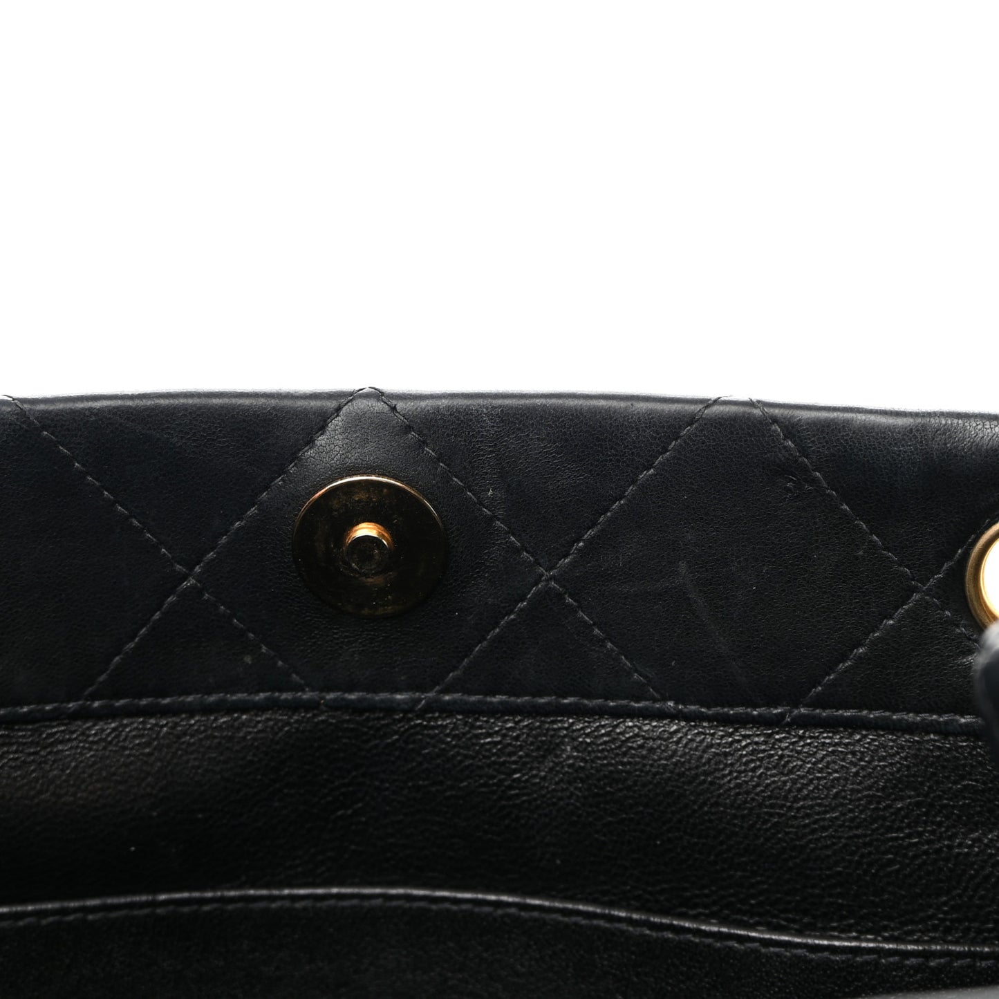 Lambskin Quilted Shopping Tote Black