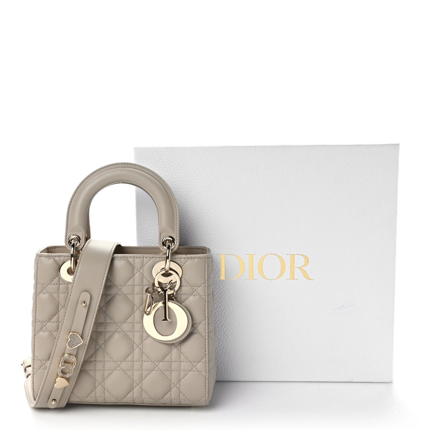 Calfskin Cannage Small My ABCDior Lady Dior Beige