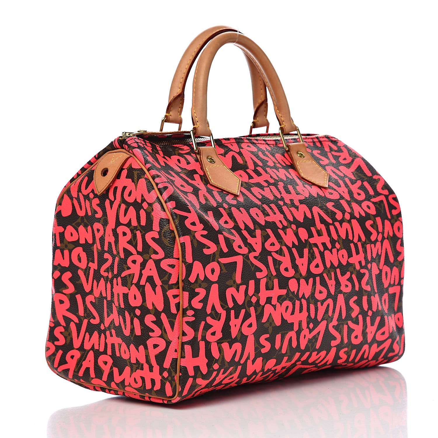 Louis Vuitton Monogram Graffiti Speedy 30 Fuchsia 3 of 11