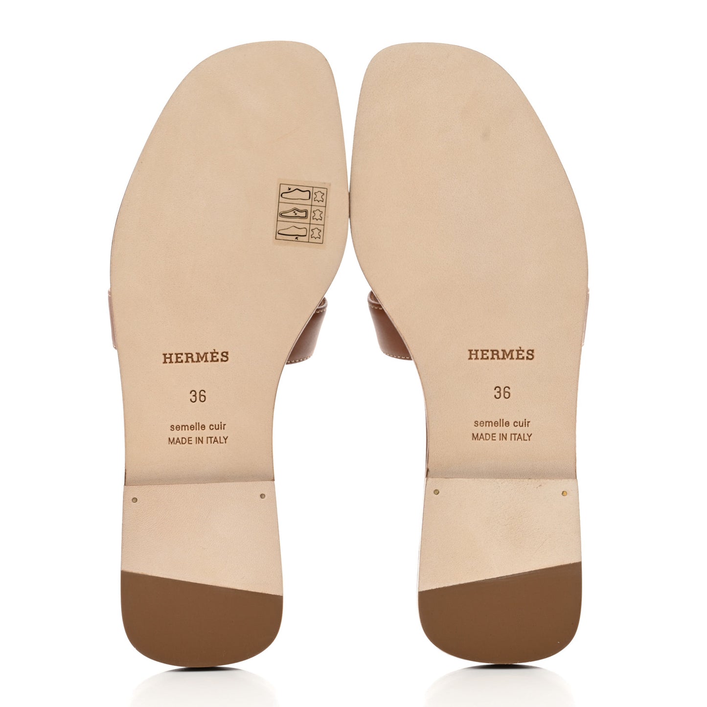 Box Calfskin Oran Sandals 36 Gold