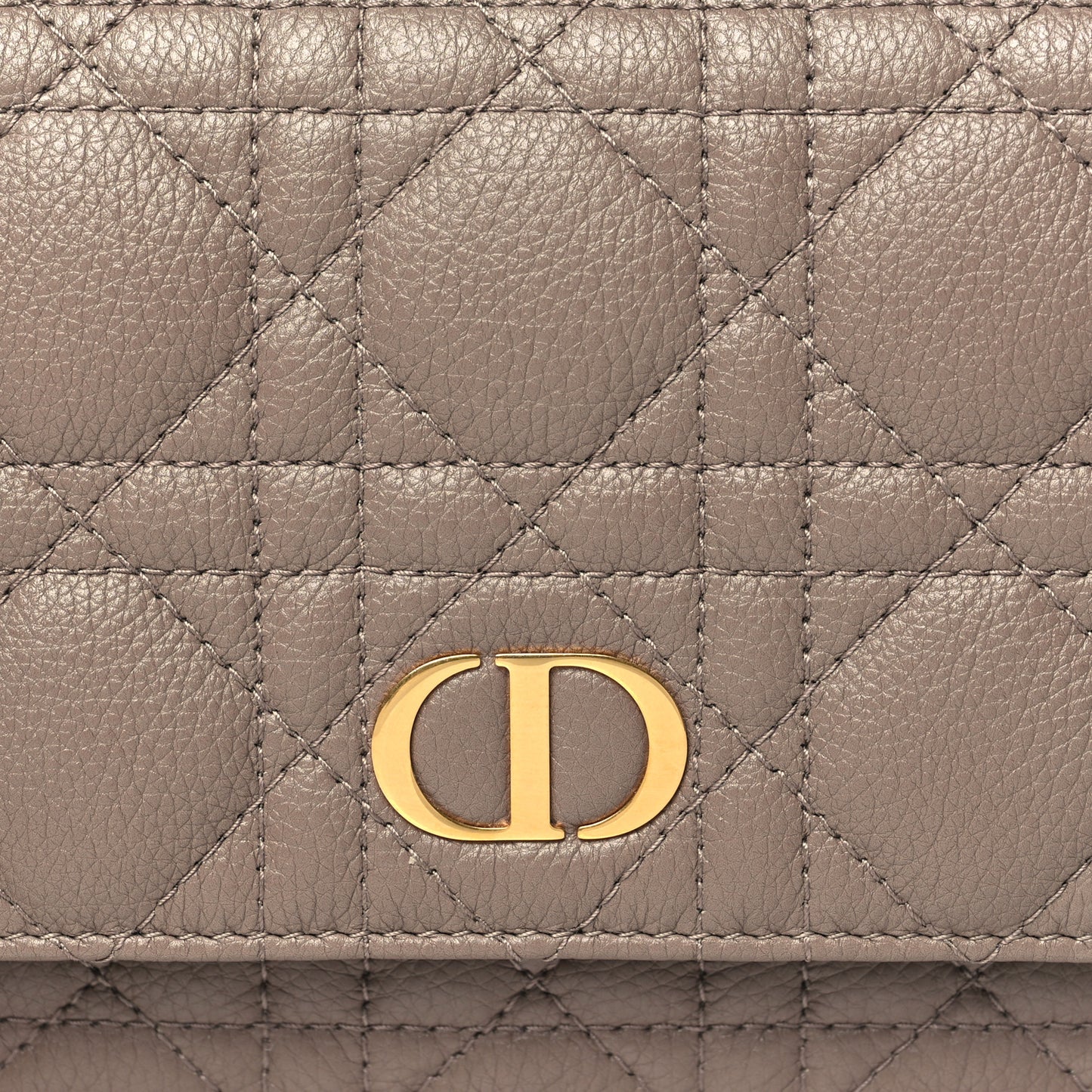 Supple Calfskin Cannage Caro Belt Pouch with Chain Warm Taupe