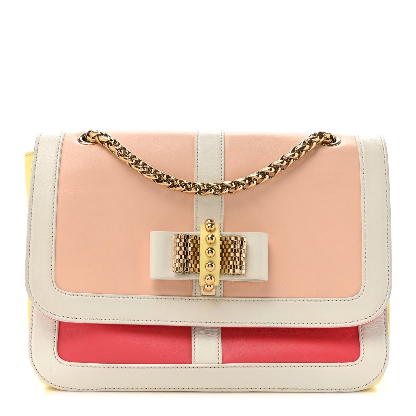 Calfskin Small Sweet Charity Shoulder Bag Multicolor