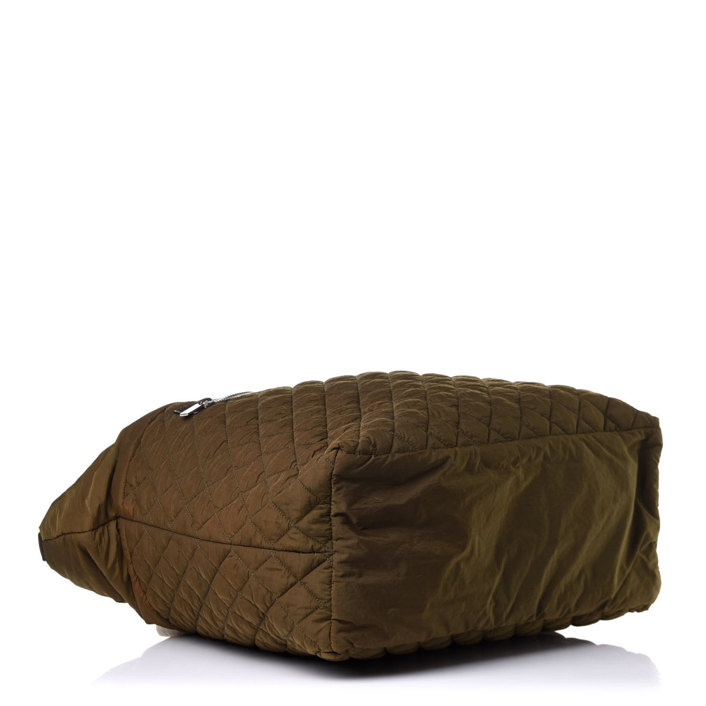 Nylon Quilted Large Coco Cocoon Shopping Tote Green