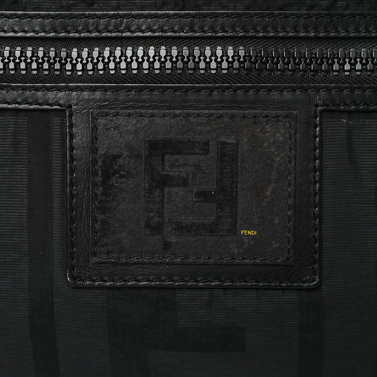 Fendi Nylon FF Shoulder Bag Black 10 of 11