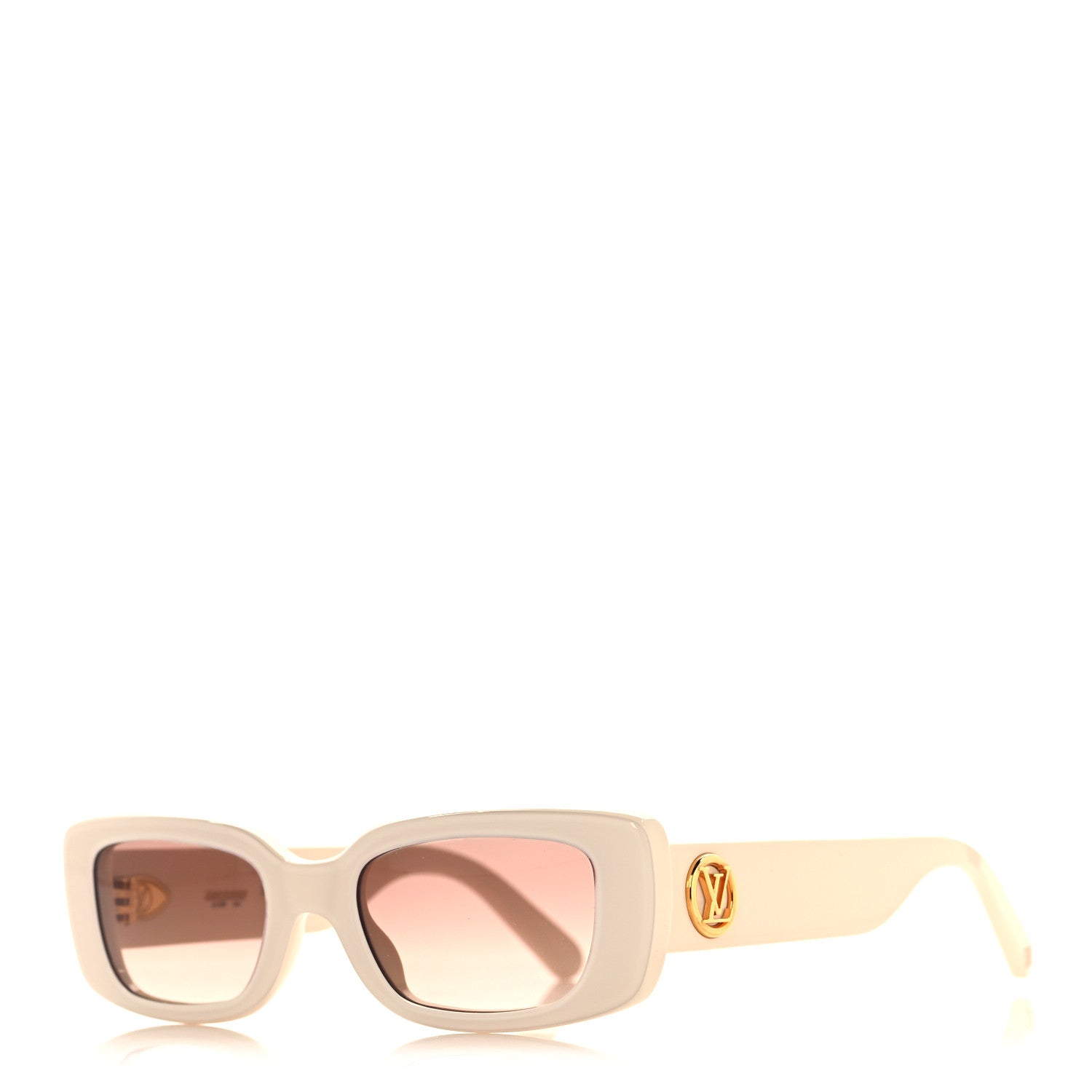 Louis Vuitton Acetate LV Circle Cat Eye Sunglasses Z2409W White