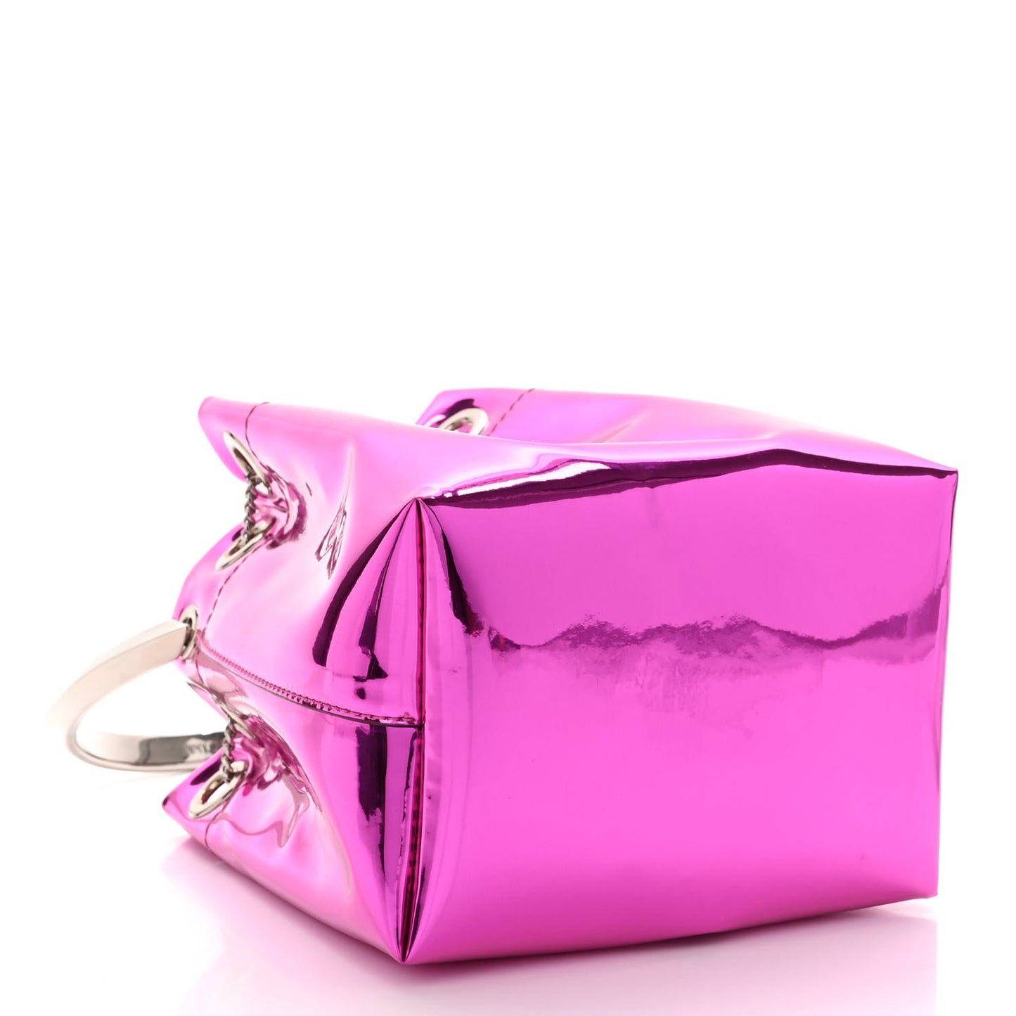 Metallic Fabric Bon Bon Mini Bag Fuchisa