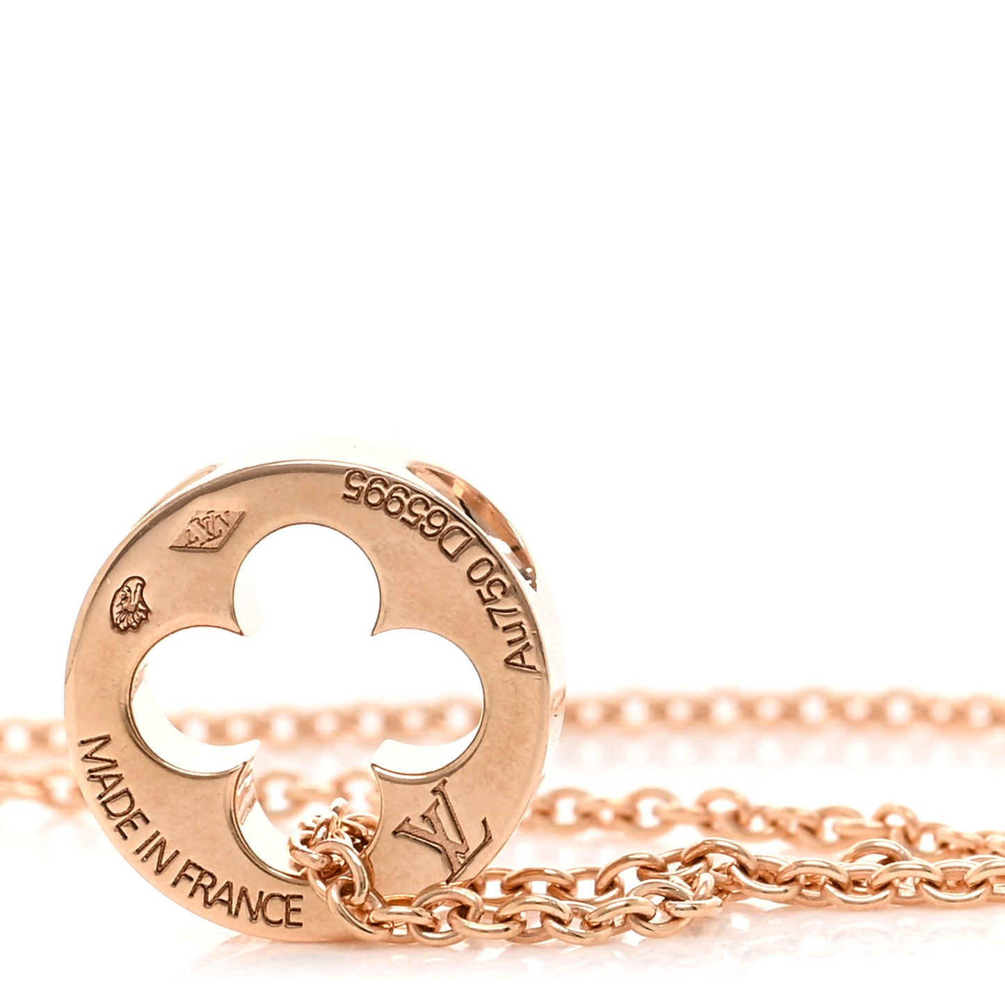 18K Pink Gold Empreinte Pendant Necklace
